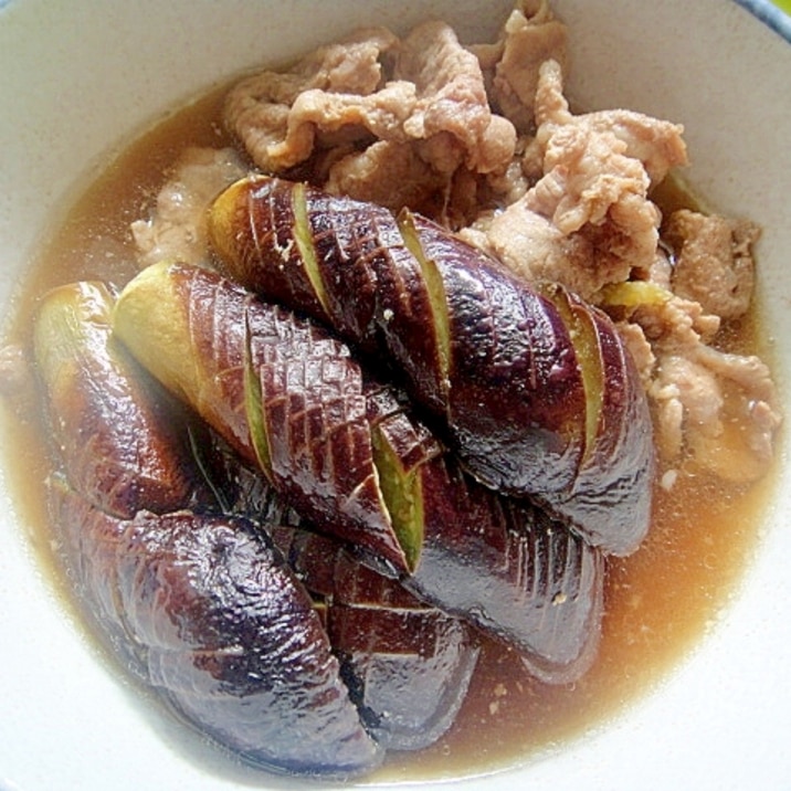 茄子と豚肉の煮物